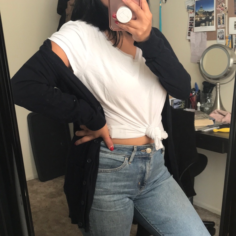 Navy blue lightweight cardigan